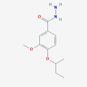 molecular formula C12H18N2O3 B13013543 4-(sec-Butoxy)-3-methoxybenzohydrazide 