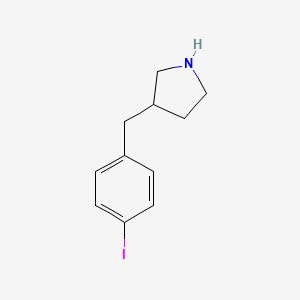 molecular formula C11H14IN B13013550 3-(4-Iodobenzyl)pyrrolidine 