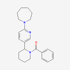 (2-(6-(Azepan-1-yl)pyridin-3-yl)piperidin-1-yl)(phenyl)methanone