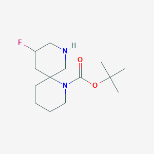 molecular formula C14H25FN2O2 B13013590 tert-Butyl10-fluoro-1,8-diazaspiro[5.5]undecane-1-carboxylate 