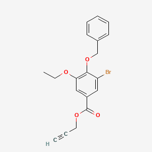 molecular formula C19H17BrO4 B13013610 Prop-2-yn-1-yl 4-(benzyloxy)-3-bromo-5-ethoxybenzoate 