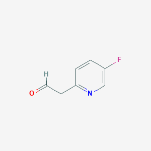 molecular formula C7H6FNO B13013645 2-(5-Fluoropyridin-2-yl)acetaldehyde 