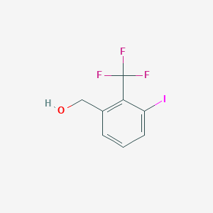 molecular formula C8H6F3IO B13013652 (3-Iodo-2-(trifluoromethyl)phenyl)methanol 