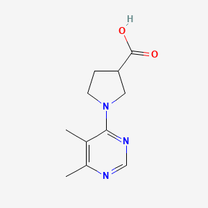 molecular formula C11H15N3O2 B13013677 1-(5,6-Dimethylpyrimidin-4-yl)pyrrolidine-3-carboxylic acid 