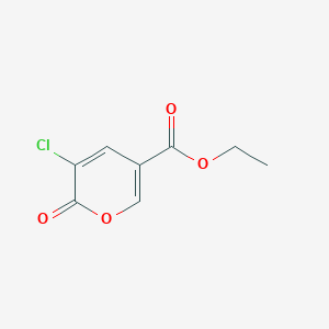 molecular formula C8H7ClO4 B13013678 Ethyl 3-chloro-2-oxo-2H-pyran-5-carboxylate 