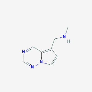 molecular formula C8H10N4 B13013726 N-Methyl-1-(pyrrolo[2,1-f][1,2,4]triazin-5-yl)methanamine 