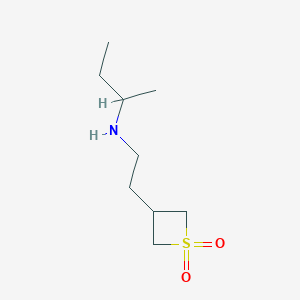 molecular formula C9H19NO2S B13013740 3-(2-(sec-Butylamino)ethyl)thietane1,1-dioxide 