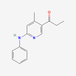 molecular formula C15H16N2O B13013746 1-(4-Methyl-6-(phenylamino)pyridin-3-yl)propan-1-one 