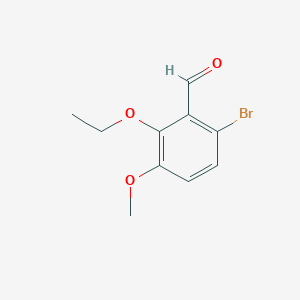 molecular formula C10H11BrO3 B13013752 6-Bromo-2-ethoxy-3-methoxybenzaldehyde 