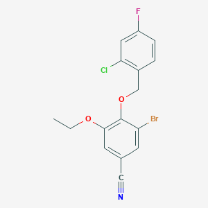 3-Bromo-4-((2-chloro-4-fluorobenzyl)oxy)-5-ethoxybenzonitrile