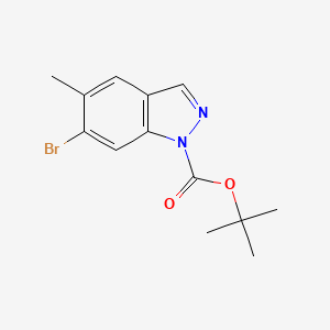 molecular formula C13H15BrN2O2 B13013807 Tert-butyl 6-bromo-5-methyl-1H-indazole-1-carboxylate 