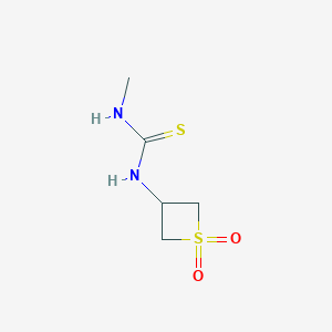 molecular formula C5H10N2O2S2 B13013816 1-(1,1-Dioxidothietan-3-yl)-3-methylthiourea 