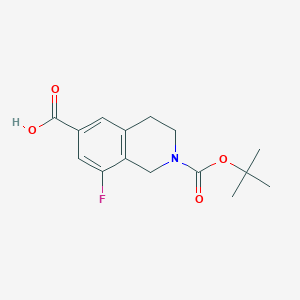 2-[(Tert-butoxy)carbonyl]-8-fluoro-1,2,3,4-tetrahydroisoquinoline-6-carboxylic acid