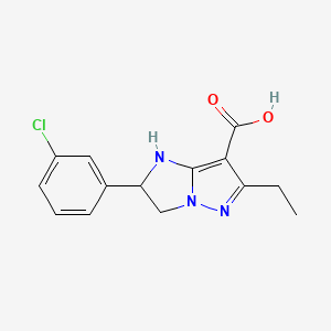 2-(3-Chlorophenyl)-6-ethyl-2,3-dihydro-1H-imidazo[1,2-b]pyrazole-7-carboxylic acid