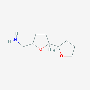 molecular formula C9H17NO2 B13013842 [5-(Oxolan-2-yl)oxolan-2-yl]methanamine CAS No. 1423033-62-8