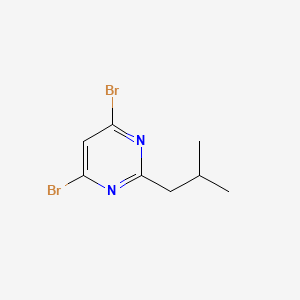 molecular formula C8H10Br2N2 B13013858 4,6-Dibromo-2-isobutylpyrimidine 