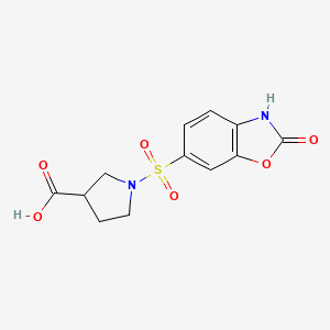 1-((2-Oxo-2,3-dihydrobenzo[d]oxazol-6-yl)sulfonyl)pyrrolidine-3-carboxylic acid