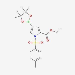 Ethyl 4-(4,4,5,5-tetramethyl-1,3,2-dioxaborolan-2-yl)-1-tosyl-1H-pyrrole-2-carboxylate