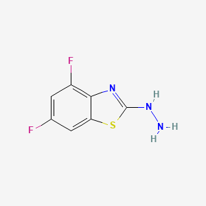 molecular formula C7H5F2N3S B1301389 4,6-二氟-2-肼基-1,3-苯并噻唑 CAS No. 872696-11-2