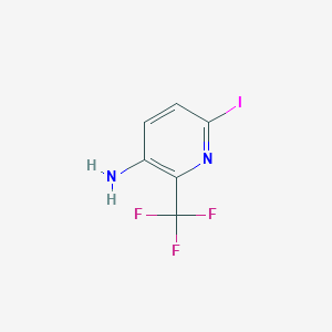 molecular formula C6H4F3IN2 B13013899 6-Iodo-2-(trifluoromethyl)pyridin-3-amine 