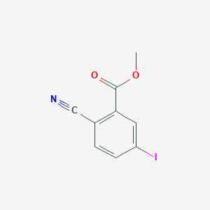 molecular formula C9H6INO2 B13013905 Methyl 2-cyano-5-iodobenzoate CAS No. 58332-00-6