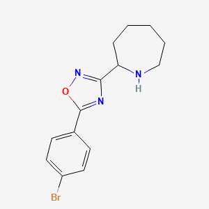 molecular formula C14H16BrN3O B13013923 3-(Azepan-2-yl)-5-(4-bromophenyl)-1,2,4-oxadiazole 