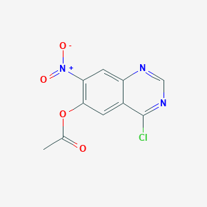 molecular formula C10H6ClN3O4 B13014009 4-Chloro-7-nitroquinazolin-6-yl acetate 