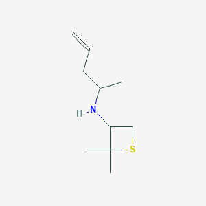 2,2-Dimethyl-N-(pent-4-en-2-yl)thietan-3-amine