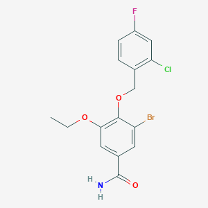 3-Bromo-4-((2-chloro-4-fluorobenzyl)oxy)-5-ethoxybenzamide