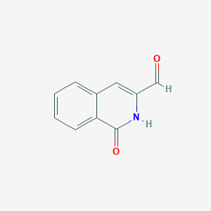 molecular formula C10H7NO2 B13014020 1,2-dihydro-1-oxo-3-Isoquinolinecarboxaldehyde 