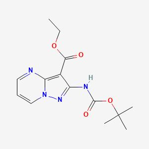 Ethyl 2-((tert-butoxycarbonyl)amino)pyrazolo[1,5-a]pyrimidine-3-carboxylate