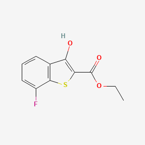 molecular formula C11H9FO3S B13014058 Ethyl 7-fluoro-3-hydroxybenzo[b]thiophene-2-carboxylate 