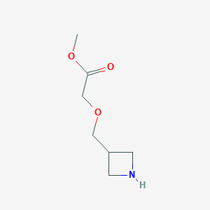 molecular formula C7H13NO3 B13014063 Methyl2-[(azetidin-3-yl)methoxy]acetate 