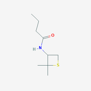 molecular formula C9H17NOS B13014084 N-(2,2-Dimethylthietan-3-yl)butyramide 