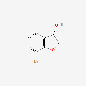 molecular formula C8H7BrO2 B13014089 (S)-7-Bromo-2,3-dihydrobenzofuran-3-ol 