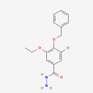 molecular formula C16H17BrN2O3 B13014123 4-(Benzyloxy)-3-bromo-5-ethoxybenzohydrazide 