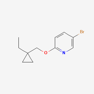 molecular formula C11H14BrNO B13014135 5-Bromo-2-((1-ethylcyclopropyl)methoxy)pyridine 