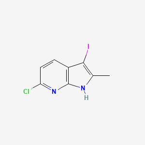 molecular formula C8H6ClIN2 B13014165 6-chloro-3-iodo-2-methyl-1H-pyrrolo[2,3-b]pyridine 