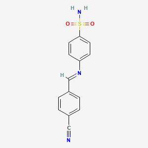 4-{[(e)-(4-Cyanophenyl)methylidene]amino}benzenesulfonamide