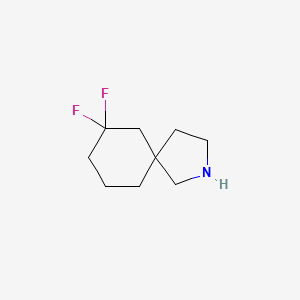 molecular formula C9H15F2N B13014226 7,7-Difluoro-2-azaspiro[4.5]decane 