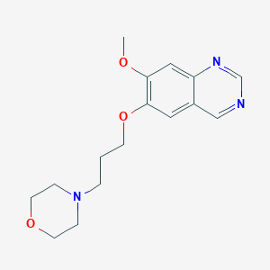 molecular formula C16H21N3O3 B13014259 4-(3-((7-Methoxyquinazolin-6-yl)oxy)propyl)morpholine 