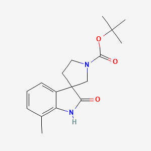 molecular formula C17H22N2O3 B13014262 tert-Butyl 7-methyl-2-oxospiro[indoline-3,3'-pyrrolidine]-1'-carboxylate 