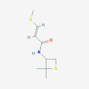 molecular formula C9H15NOS2 B13014314 N-(2,2-Dimethylthietan-3-yl)-3-(methylthio)acrylamide 