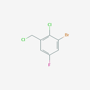 molecular formula C7H4BrCl2F B13014372 1-Bromo-2-chloro-3-(chloromethyl)-5-fluorobenzene CAS No. 2092416-79-8