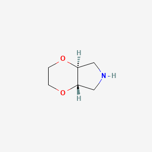 molecular formula C6H11NO2 B13014401 trans-Hexahydro-5H-[1,4]dioxino[2,3-c]pyrrole 