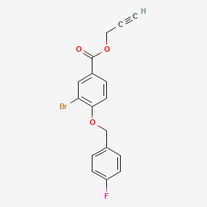 Prop-2-yn-1-yl 3-bromo-4-((4-fluorobenzyl)oxy)benzoate