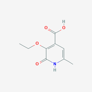 molecular formula C9H11NO4 B13014486 3-Ethoxy-2-hydroxy-6-methylisonicotinicacid 