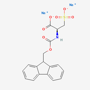 molecular formula C18H15NNa2O7S B13014524 disodium;(2S)-2-(9H-fluoren-9-ylmethoxycarbonylamino)-3-sulfonatopropanoate 