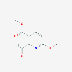 molecular formula C9H9NO4 B13014545 Methyl 2-formyl-6-methoxynicotinate 