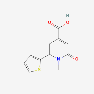 1-Methyl-2-oxo-6-(thiophen-2-yl)-1,2-dihydropyridine-4-carboxylic acid